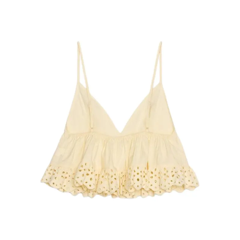 ZARA Camisoles Women's Cream-1