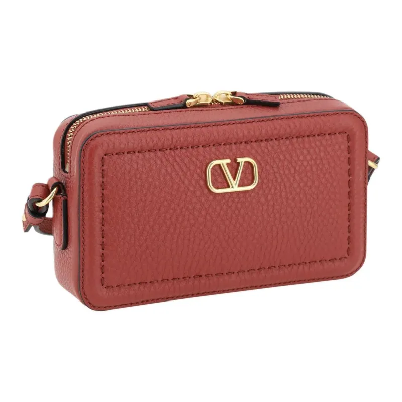 Valentino ALLTIME Calfskin Shoulder Bag Women's Red-1
