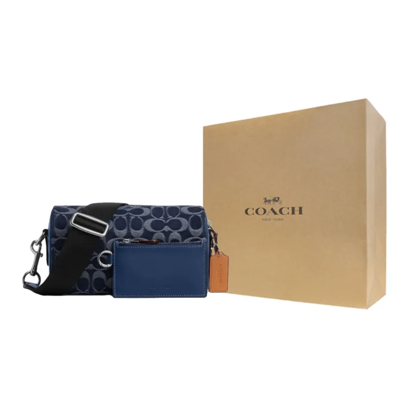 COACH AXEL Fabric Crossbody Bag Small Size Men's Ning Blue-5