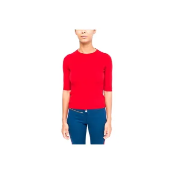 LA ROSEE T Shirts Women's Red