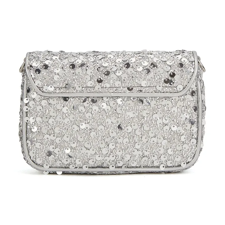 ELLE Fabric Crossbody Bag Women's Silver/Pink-2