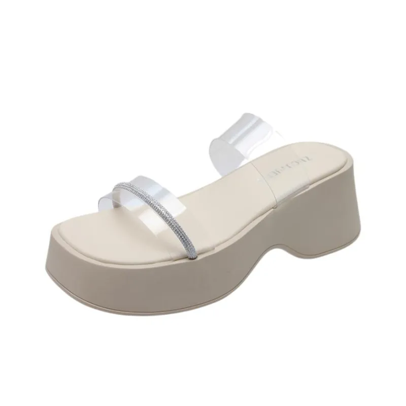 Puppytown Rubber Sole Rhinestone Odor Resistant Quick Dry Slide Slippers Women's-4