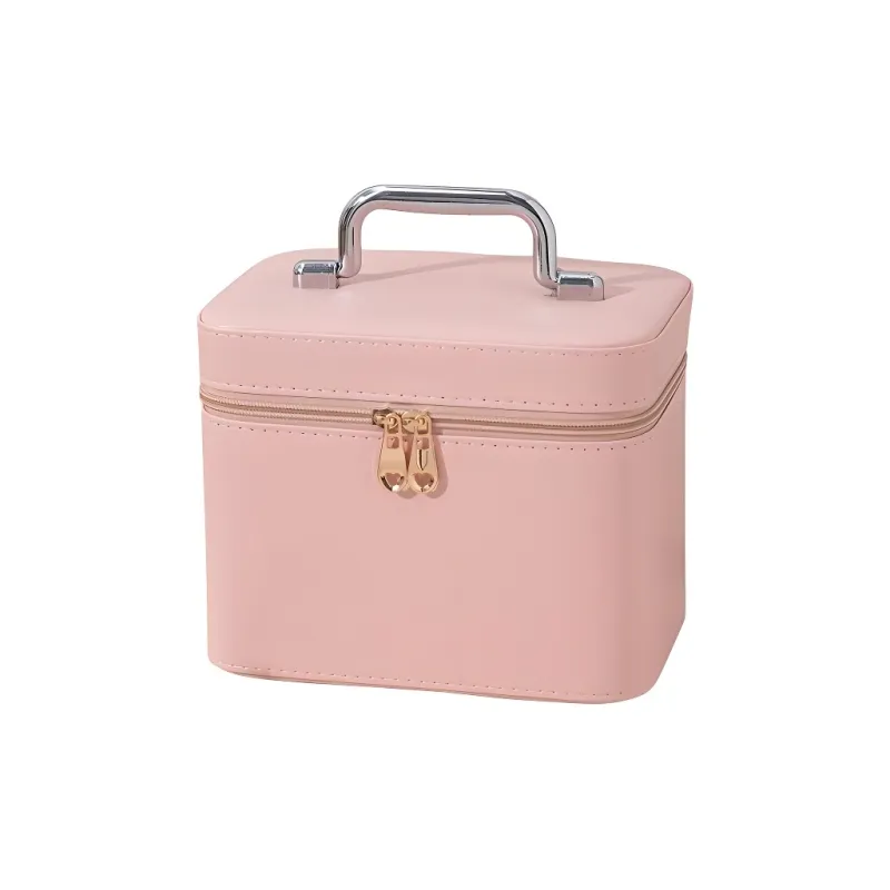 Gentle Welcome Cream Solid Color, Minimalist Style, Large Capacity Makeup Bags-0