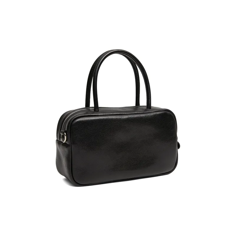 COCOEVA Cow Leather Handbag Regular Women's Black/Coffee-3
