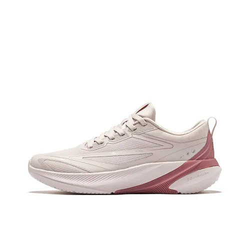 Erke Shock Absorbers Rebound Low Top City Commute Running Shoes Women's Painted Gray Lipstick