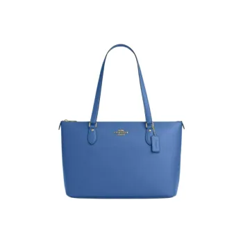 COACH Gallery Recycled Leather Tote Bag, Shopping Bag, Shoulder Bag Tubas Women's Cornflower Blue