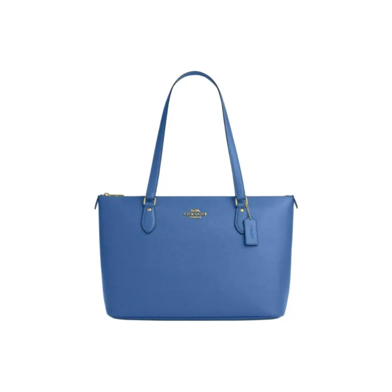 COACH Gallery Recycled Leather Tote Bag, Shopping Bag, Shoulder Bag Tubas Women's Cornflower Blue-0