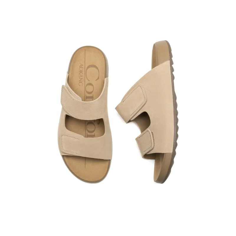 AOKANG Rubber Sole Abrasion Resistant Slide Slippers Men's-12