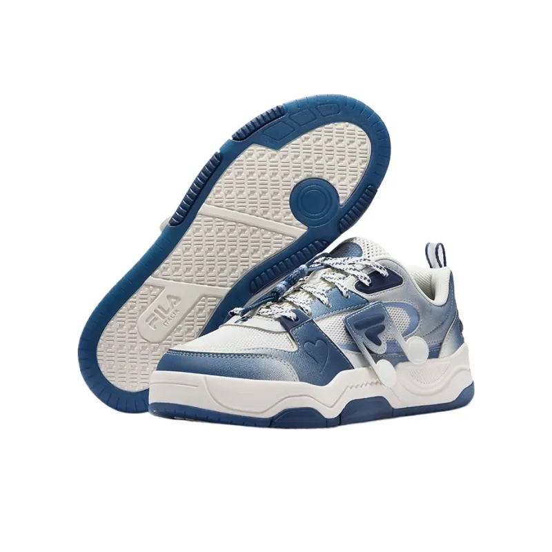 FILA FUSION BANK III Low Top Skateboard Shoes Men's White Blue-3