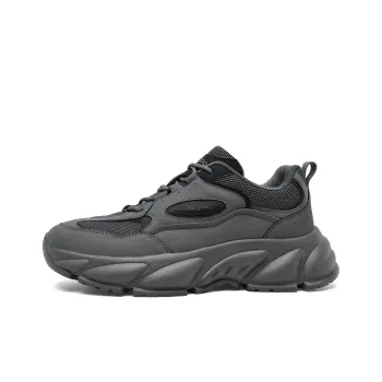 HLA Breathable Height Increase Low Top Casual Shoes Men's Dark Gray