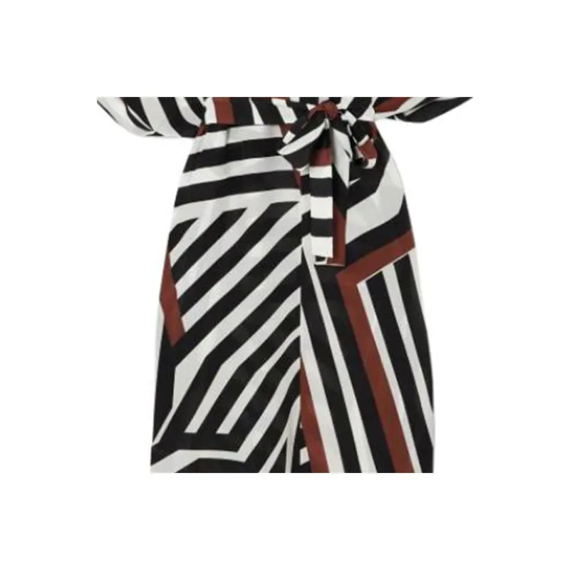 MaxMara Short Sleeved Dress Women's Black White-4