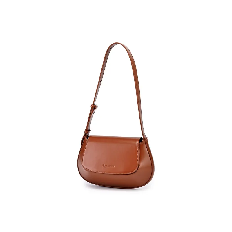 AQUASCUTUM Flap Lightweight Handbag, Shoulder Bag Women's Bag Regular Women's Black/Brown/Ecru-1