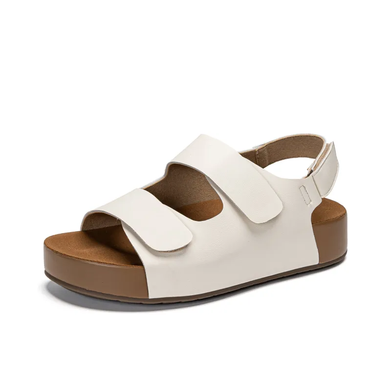 EXULL Q Beach Sandals Women's Beige-1