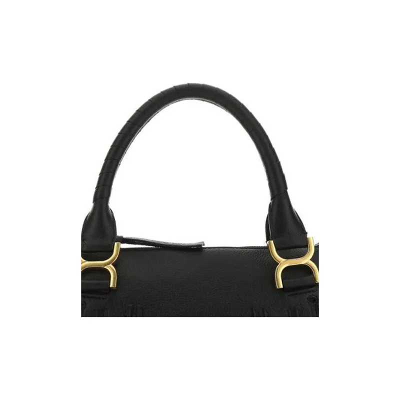 Chloe Marcie Calfskin Shoulder Bag, Crossbody Bag, Handbag Small Size Women's Black-2