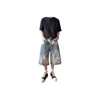 Weles Denim Shorts Unisex Blue