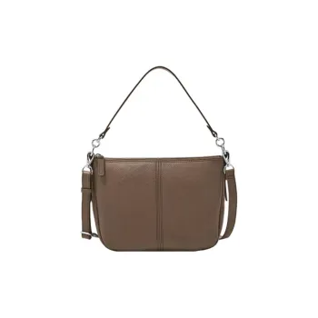 FOSSIL Leather Crossbody Handbag Women's Smoke Gray