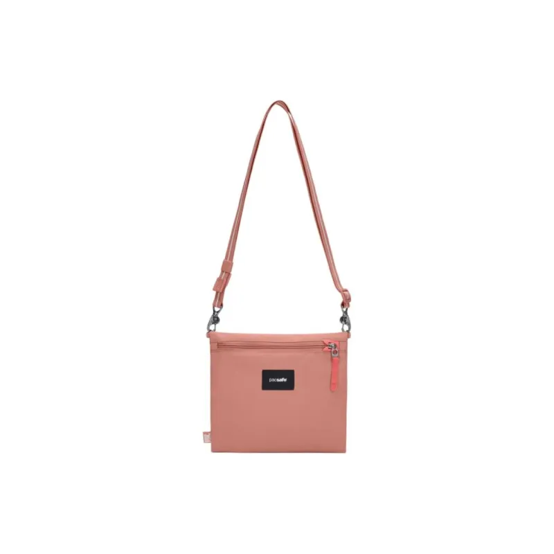 PACSAFE Recycled PET Shoulder Bag, Crossbody Bag Women's Rose Pink-1