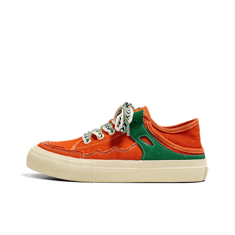 OUGLEMEN Slip Resistant And Abrasion Resistant Coverage Low Top Canvas Shoes Men's Box-11