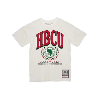Mitchell & Ness HBCU Worldwide T Shirt Men's Beige