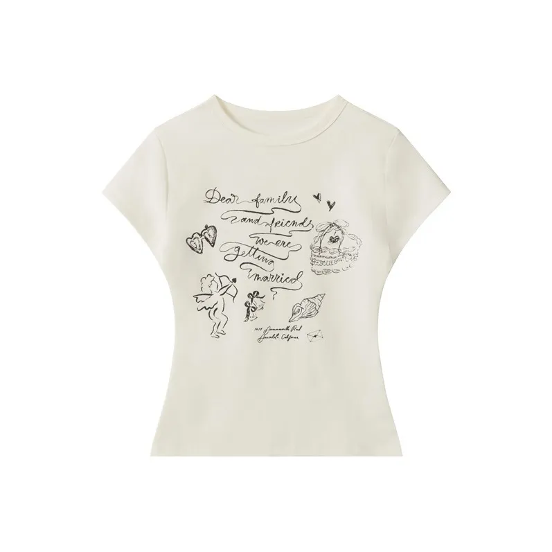 Gentle Welcome Set in Sleeve T Shirt Women's-0
