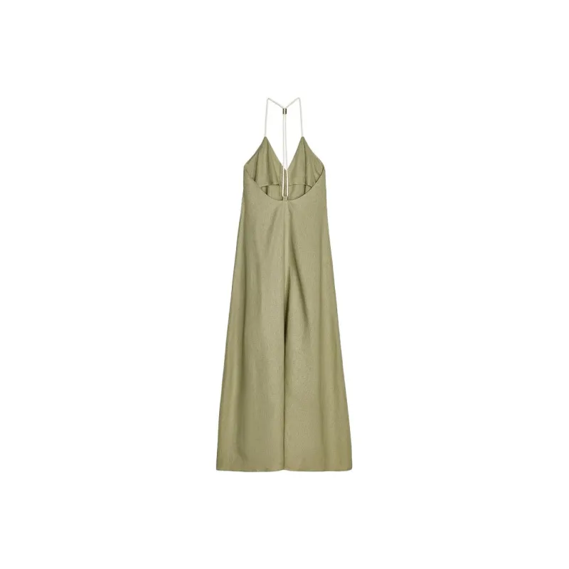 ZARA Slip Dresses Women's Light Khaki-1