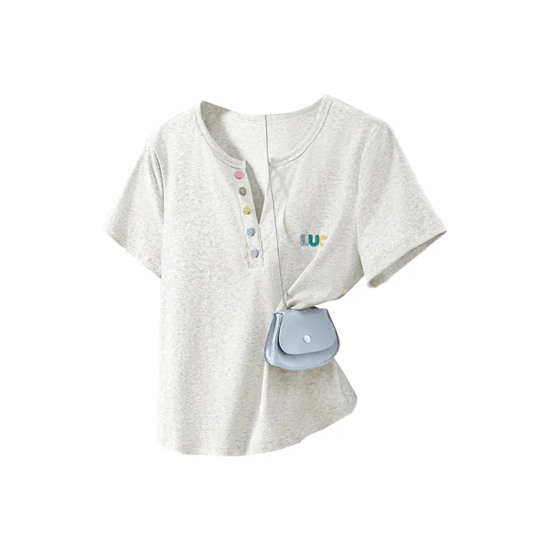 TOUCH T Shirt Women's Light Heather Gray-0