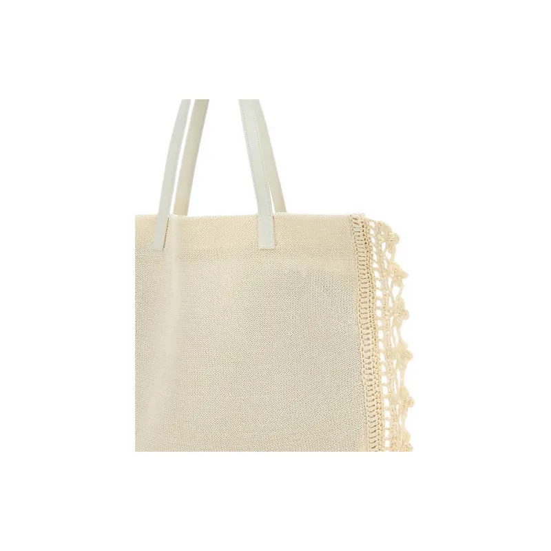 JW Anderson Nylon, Raffia Handbag Regular Women's Ecru-3