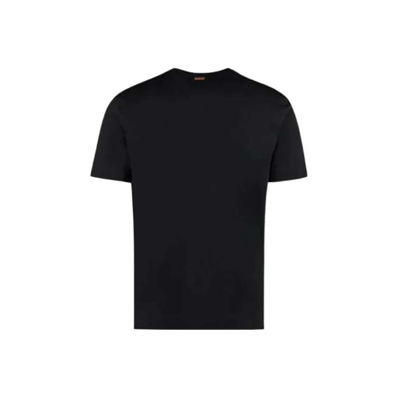 Zzegna Logo Embroidered Crewneck T Shirt-1