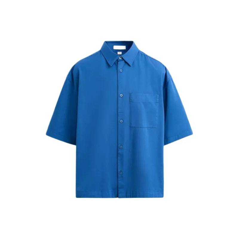 ZARA Shirts Men Dark Blue-0