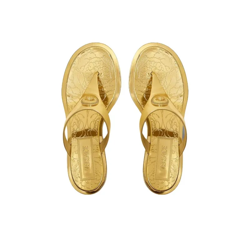 VERSACE Flip Flops 5.5cm Women's Gold-4