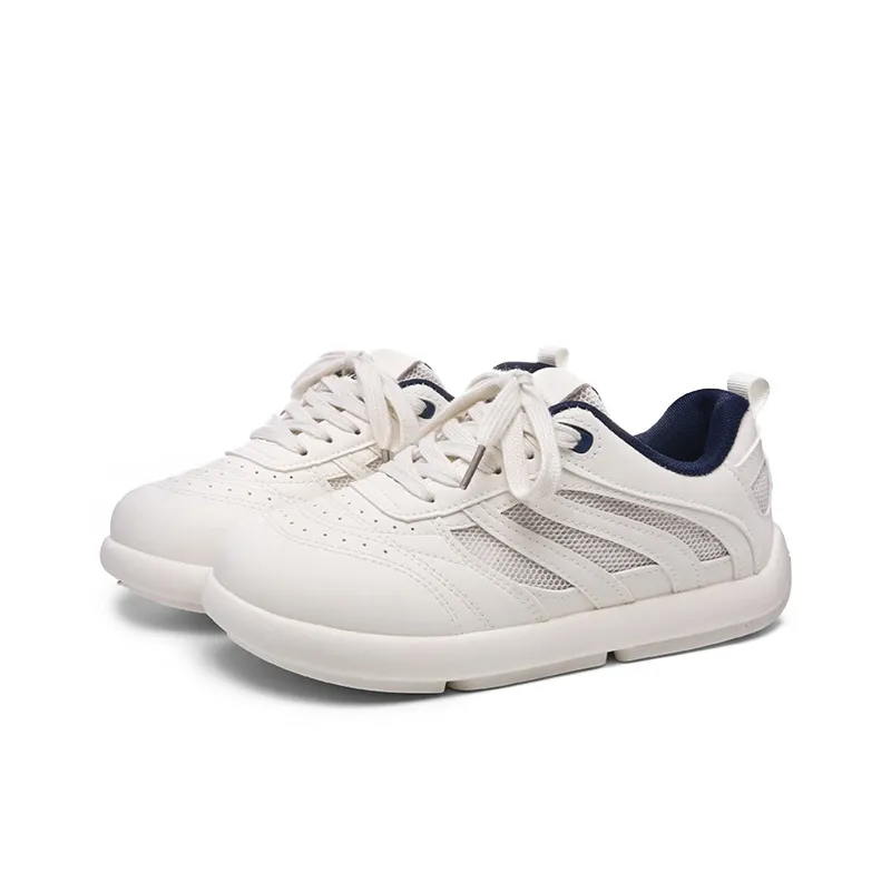 Ordifen Low Top Skateboard Shoes Women's Beige Blue-1