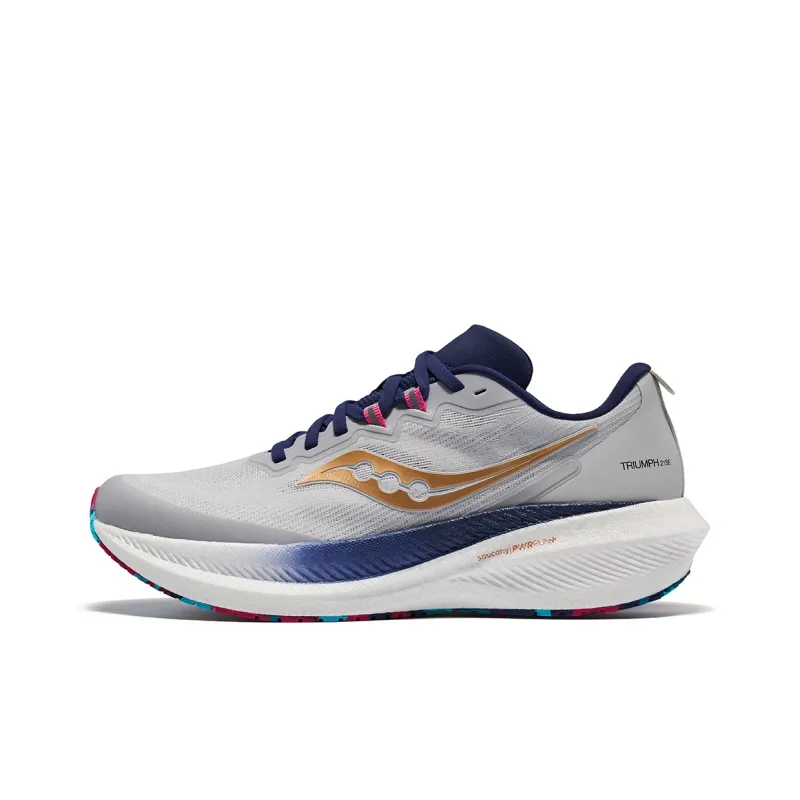 Saucony Triumph 21 Anti Slip Wear Resistant Low Top Casual Running Shoes Unisex Gray Color-0