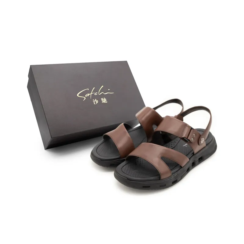 Satchi Beach Sandals Men's Brown-1