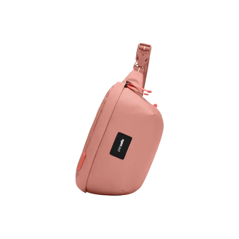 PACSAFE Recycled Polyester Crossbody Fanny Pack Women's Rose Pink-1