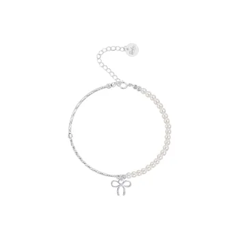 Barbie S925 Silver Bracelets Women's Silver, Gift Box Set