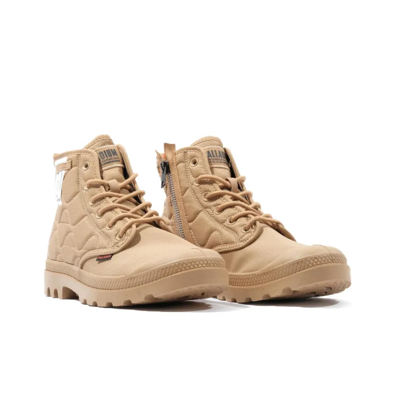 Palladium Pampa Anti Slip Wear Resistant High Top Casual Shoes Unisex Light Brown-2