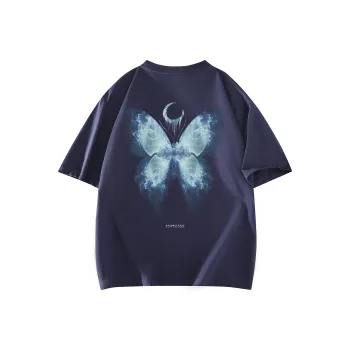 FONDLOOK T Shirts Unisex Navy Blue