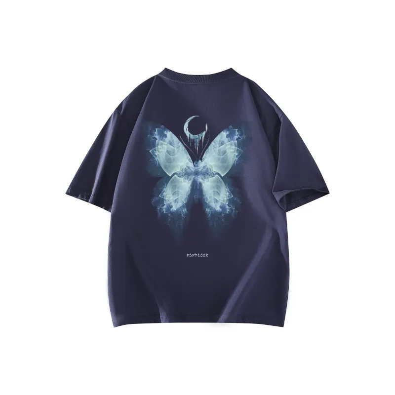 FONDLOOK T Shirts Unisex Navy Blue-0