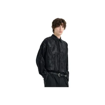 WILD LEADER Shirts Men Mysterious Black[CW51585A38]