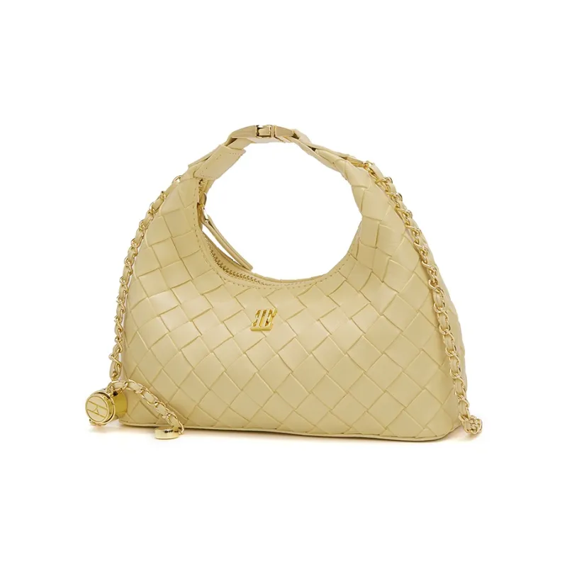 ELLE Synthetic Leather Shoulder Bag, Crossbody Bag, Handbag Women's Black/White/Light Yellow/Pink-11