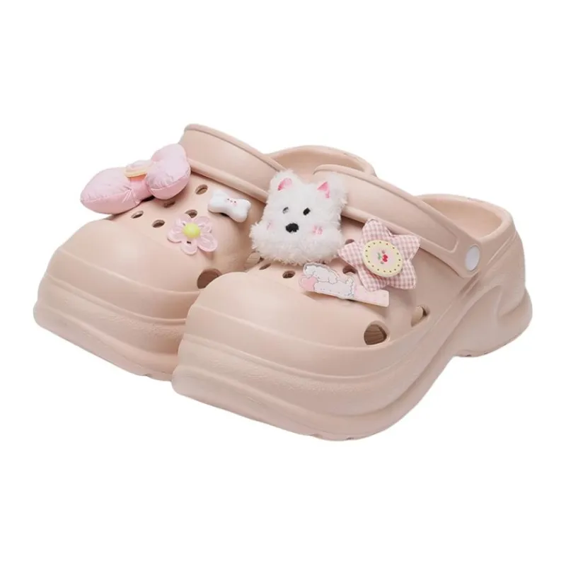 MINISO Summer High Heel Platform Women's Squashy And Bouncy Feeling Cartoon Cute Closed Toe Slippers-13