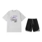 2 Pack (White Heather Gray Top+Black Shorts)