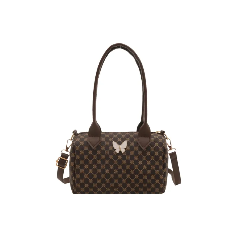 TOUTSEUL YOLO PU Boston Bag Handbag Women's White/Pink/Black/Brown-18