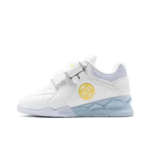 LUXIAOJUN Cushioning Slip Resistant Support Balance Low Top Training Shoes Unisex White