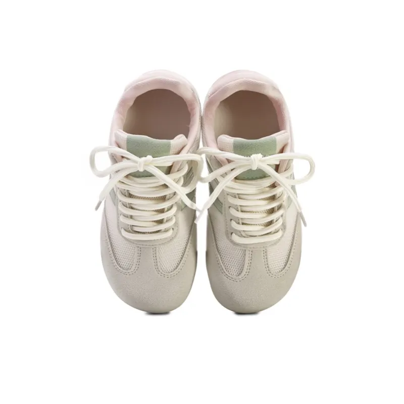 Ordifen Low Top Skateboard Shoes Women's Beige Pink-2