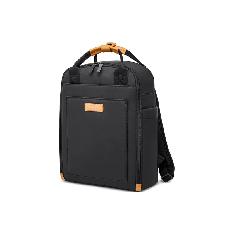 Vack Cotton Backpack Unisex Charcoal Black/Ivory White/Smoke Gray-3