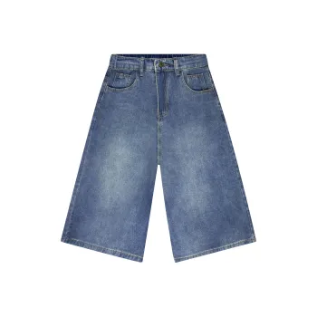 AWAO Denim Shorts Unisex Blue