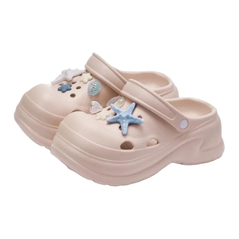 MINISO Summer High Heel Platform Women's Squashy And Bouncy Feeling Cartoon Cute Closed Toe Slippers-8