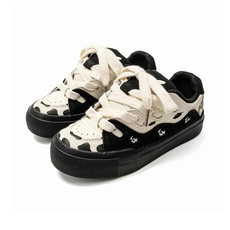 BLUBLONC Anti Slip Wear Resistant Low Top Skateboard Shoes Women's-4