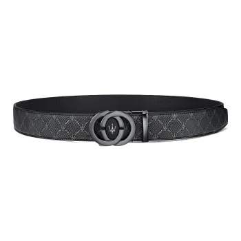 Maserati Pvc Leather Belts Men's 3.55cm
